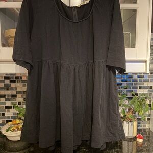 Black empire waist tunic